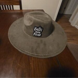Men's Faith Over Fear Brown Hat